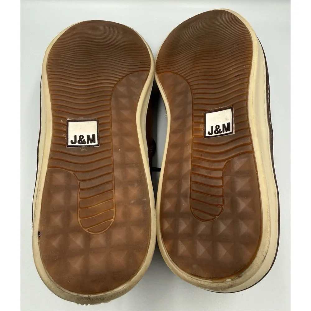 Johnston‎ Murphy J&M Mens 10M Brown Sheepskin Oxford Dress Shoes